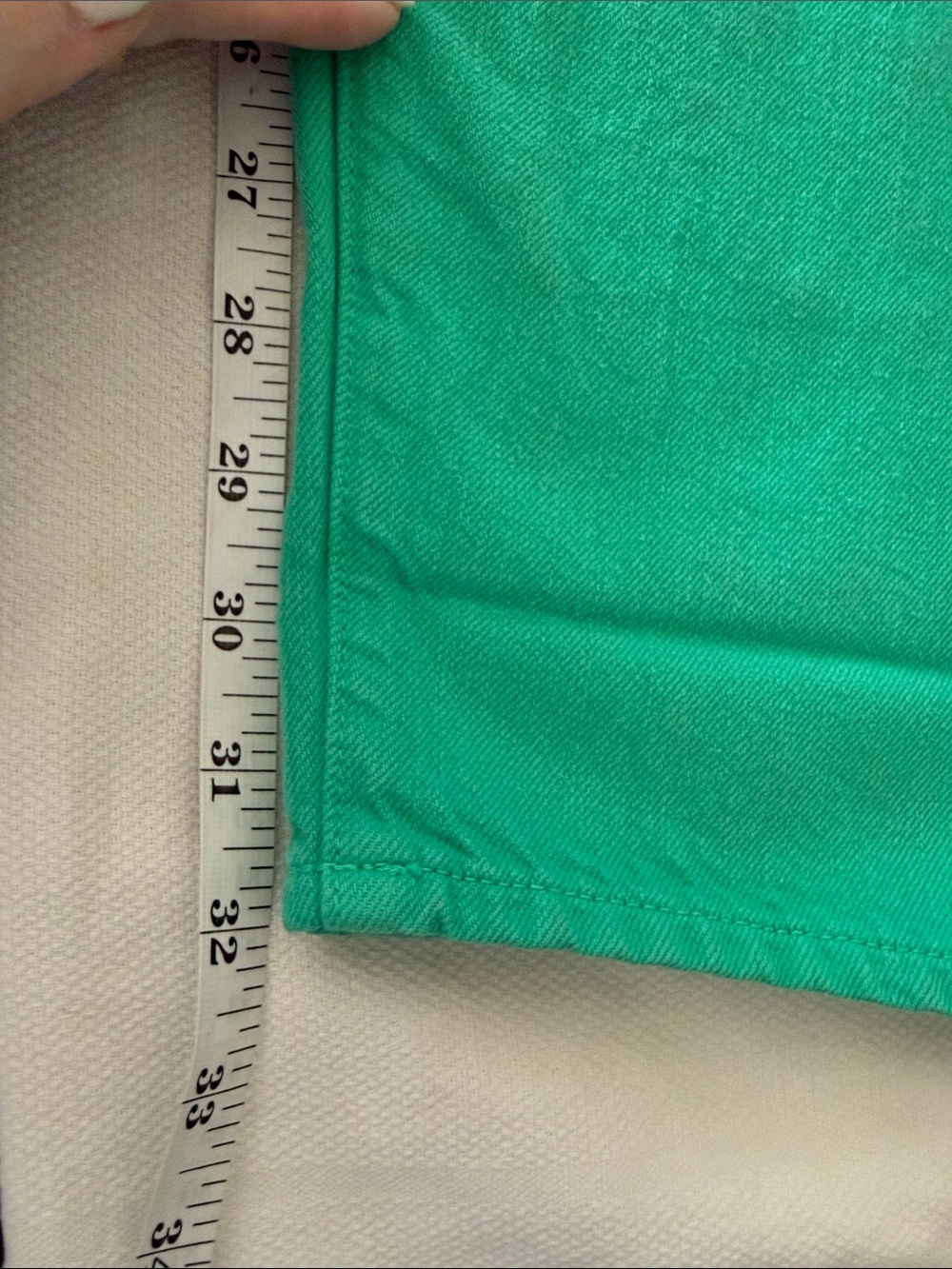 NWT J. Crew Mid-Rise Slouchy Straight Green Jeans Waist 26 - Picture 11 of 14